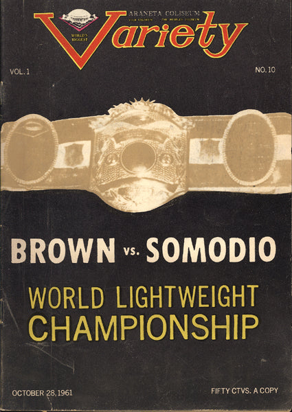 BROWN, JOE-BERT SOMODIO OFFICIAL PROGRAM (1961)