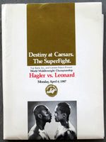 HAGLER, MARVIN-SUGAR RAY LEONARD PRESS KIT (1987)