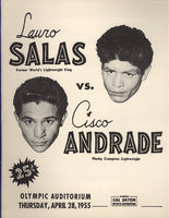 ANDRADE, CISCO-LAURO SALAS OFFICIAL PROGRAM (1955)