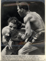 ROBINSON, SUGAR RAY-JAKE LAMOTTA WIRE PHOTO (1945)