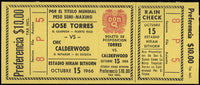 TORRES, JOSE-CHIC CALDERWOOD FULL TICKET (1966)