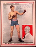 ATTELL, ABE SIGNED POLICE GAZETTE GALLERY OF CHAMPIONS SUPPLEMENT