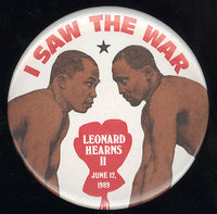 LEONARD, SUGAR RAY-THOMAS HEARNS II SOUVENIR PIN (1989)