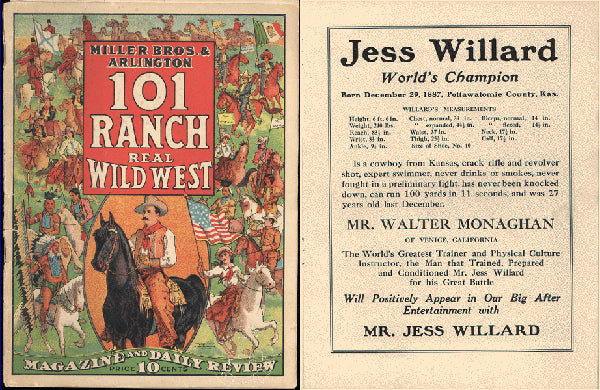 WILLARD, JESS 101 RANCH PROGRAM (1915)
