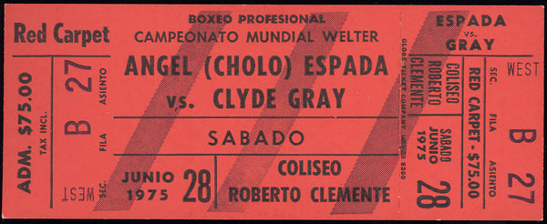ESPADA, ANGEL-CLYDE GRAY FULL TICKET (1975)
