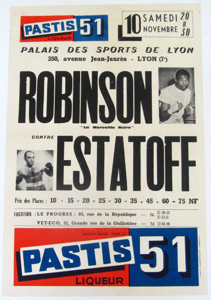 ROBINSON, SUGAR RAY-GEORGES ESTATOFF ON SITE POSTER (1962)