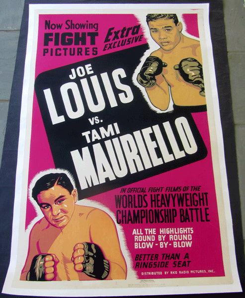 LOUIS, JOE-TAMI MAURIELLO FIGHT FILM POSTER (1946)