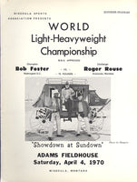 FOSTER, BOB-ROGER ROUSE II OFFICIAL PROGRAM (1970)