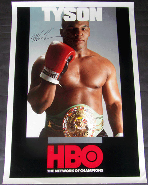 TYSON, MIKE SIGNED HBO PROMOTIONAL POSTER
