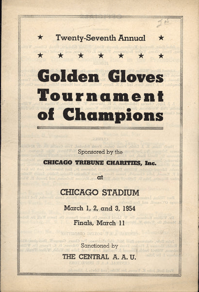 HARRIS, ROY "CUT & SHOOT" GOLDEN GLOVES PROGRAM (1954)