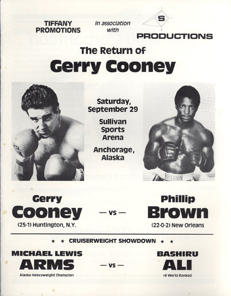 COONEY, GERRY-PHILIP BROWN OFFICIAL PROGRAM (