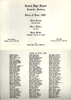 CLAY, CASSIUS HIGH SCHOOL COMMENCEMENT INVITATION & ANNOUNCEMENT (JUNE 11, 1960)