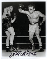 LAMOTTA, JAKE SIGNED PHOTO (DAUTHUILLE FIGHT)