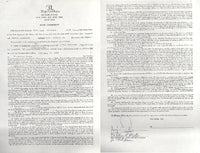 ARGUELLO, ALEXIS SIGNED FIGHT CONTRACT (BUSCHEME FIGHT-1982)