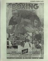 LEONARD, SUGAR RAY-HECTOR DIAZ SOUVENIR PROGRAM (1977-LEONARD'S 6TH PRO FIGHT)