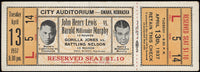 LEWIS, JOHN HENRY-HAROLD "MILLIONAIRE" MURPHY & GORILLA JONES-BATTLING NELSON FULL TICKET (1937)