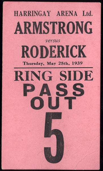 ARMSTRONG, HENRY-ERNIE RODERICK RING SIDE PASS (1939)