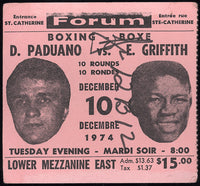 GRIFFITH, EMILE-DONATO PADUANO STUBLESS TICKET (1974)