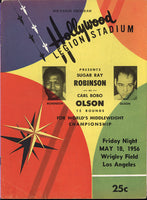 ROBINSON, SUGAR RAY-CARL "BOBO" OLSON IV OFFICIAL PROGRAM (1956)