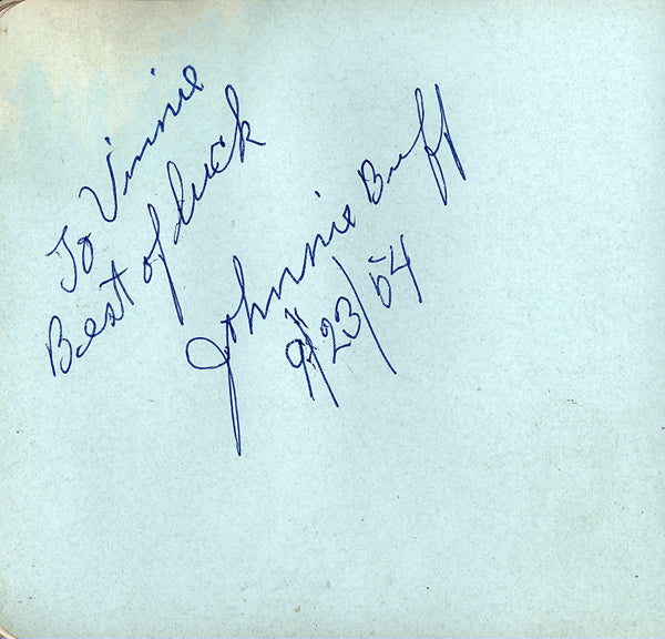 BUFF, JOHNNY SIGNED ALBUM PAGE