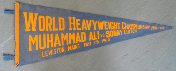 ALI, MUHAMMAD-SONNY LISTON II SOUVENIR PENNANT (1965)