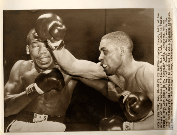 ARMSTRONG, GENE "ACE"-CHARLEY JOSEPH WIRE PHOTO (1958-4TH ROUND)