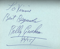 GRAHAM, BILLY INK SIGNED ALBUM PAGE