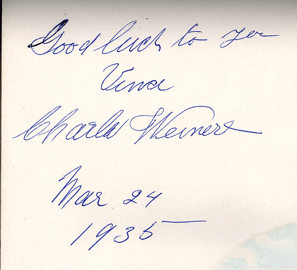 WEINERT, CHARLIE INK SIGNED ALBUM PAGE