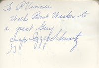 SCHWARTZ, CORPORAL IZZY INK SIGNED ALBUM PAGE