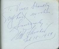 FLEISCHER, NAT INK SIGNED ALBUM PAGE