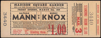 MANN, NATHAN-BUDDY KNOX FULL TICKET (1939)