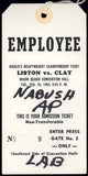CLAY, CASSIUS-SONNY LISTON I FULL EMPLOYEE TICKET (1964-PSA/DNA NM 7 (MK))