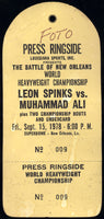 ALI, MUHAMMAD-LEON SPINKS II FULL PRESS RINGSIDE PASS (1978)