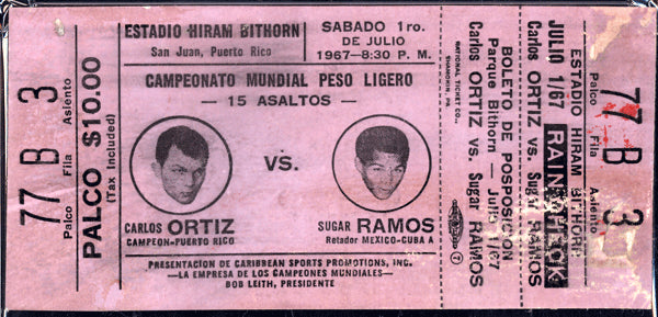 ORTIZ, CARLOS-SUGAR RAMOS FULL TICKET (1967)