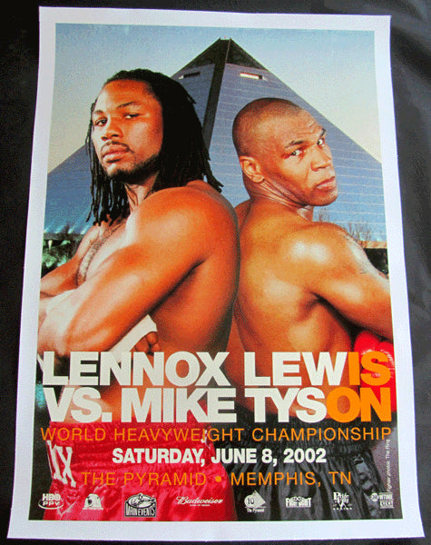 TYSON, MIKE-LENNOX LEWIS ON SITE POSTER (2002)