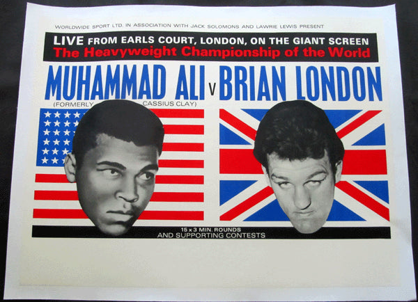 ALI, MUHAMMAD-BRIAN LONDON ORIGINAL CLOSED CIRCUIT POSTER (1966)