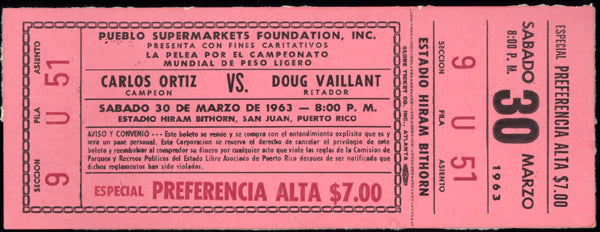ORTIZ, CARLOS-DOUG VAILLANT FULL TICKET (1963)