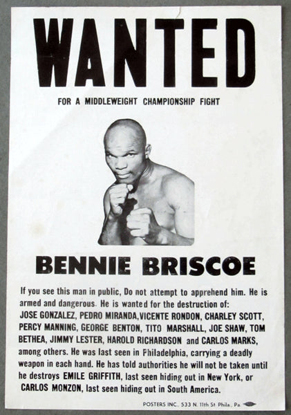 BRISCOE, BENNIE PROMOTIONAL POSTER (EARLY 1970'S)