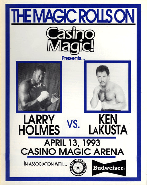 HOLMES, LARRY-KEN LAKUSTA OFFICIAL PROGRAM (1993)