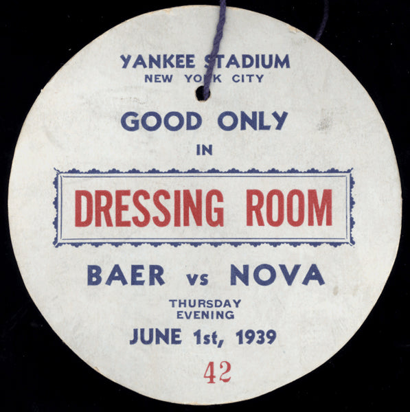 BAER, MAX-LOU NOVA DRESSING ROOM PASS (1939)