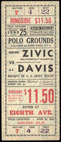 ZIVIC, FRITZIE-AL "BUMMY" DAVIS II FULL TICKET (1941)