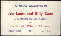 LOUIS, JOE-BILLY CONN II WEIGH IN PASS (1946)