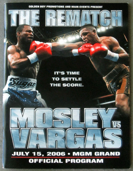 MOSLEY, SUGAR SHANE-FERNANDO VARGAS II OFFICIAL PROGRAM (2006)