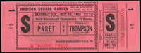 PARET, BENNY "KID"-FEDERICO THOMPSON FULL TICKET (1960)