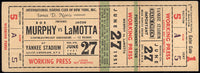 LAMOTTA, JAKE-BOB MURPHY FULL TICKET (1951-PSA/DNA EX 6)