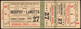LAMOTTA, JAKE-BOB MURPHY FULL TICKET (1951-PSA/DNA EX 6)