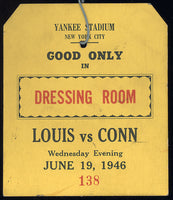 LOUIS, JOE-BILLY CONN II DRESSING ROOM PASS (1946)