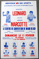 LEONARD, SUGAR RAY-FERNAND MARCOTTE ON SITE POSTER (1979)