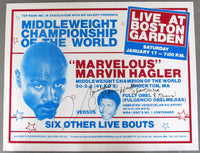 HAGLER, MARVIN-FULLY OBELMEJIAS ON SITE POSTER (1981-SIGNED BY HAGLER)