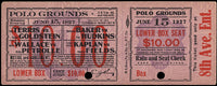 KAPLAN, LOUIS "KID"-JACKIE FIELDS FULL TICKET (1927)